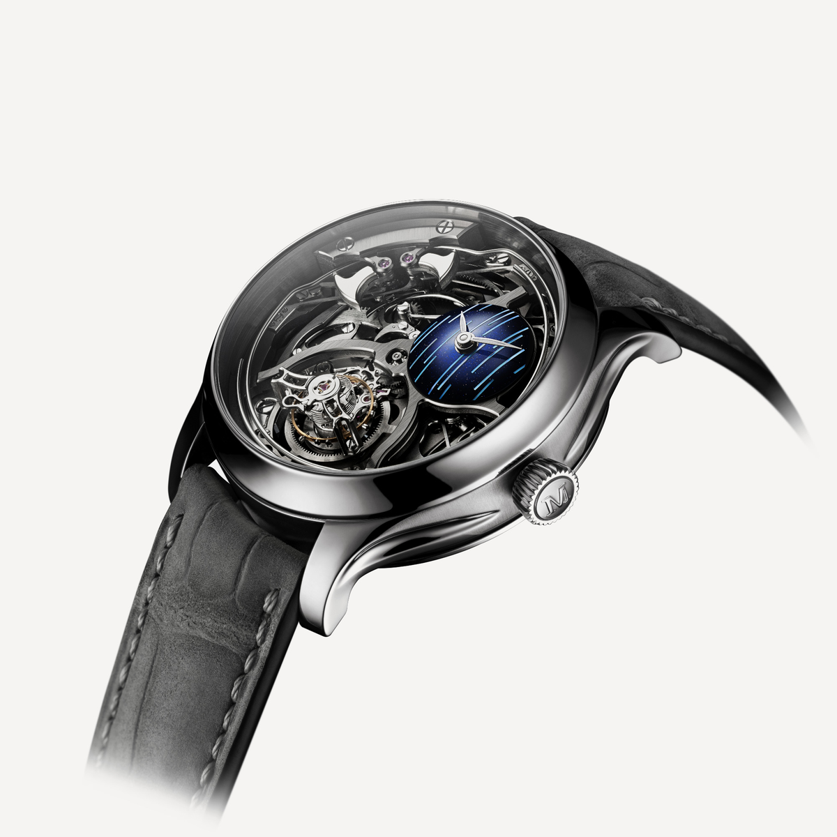 H. Moser & Cie Endeavour Minute Repeater Cylindrical Tourbillon Skeleton Cosmic Rain