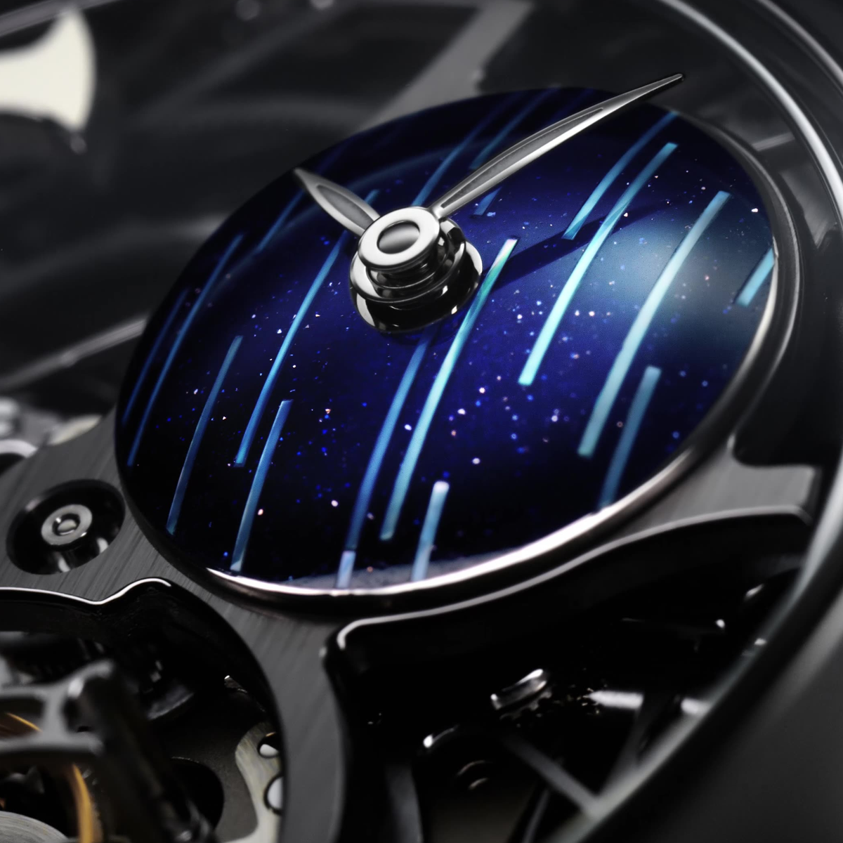 H. Moser & Cie Endeavour Minute Repeater Cylindrical Tourbillon Skeleton Cosmic Rain