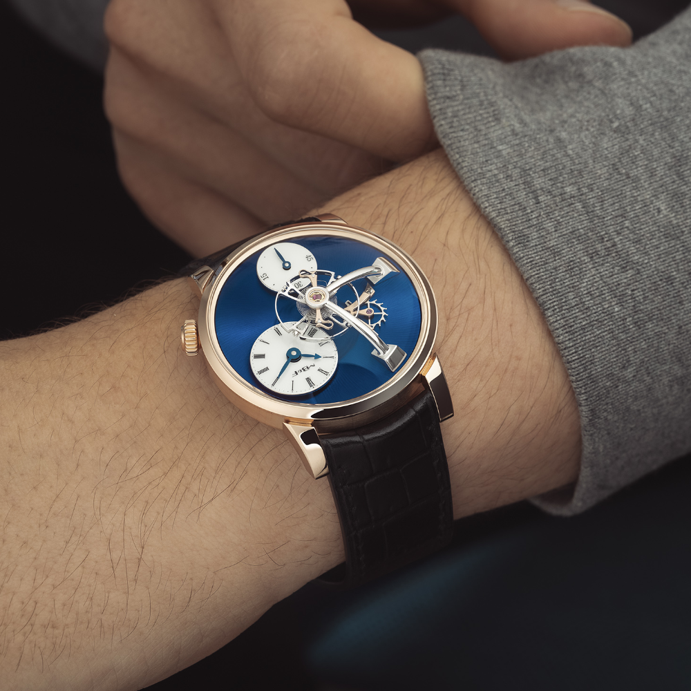 MB&F Legacy Machine 101 Red Gold Blue