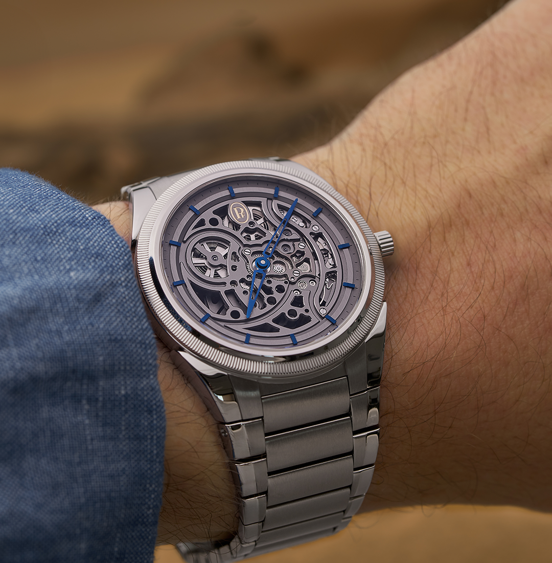 Parmigiani Fleurier Tonda PF Skeleton Steel Platinum Graphite Blue x PRJKT8