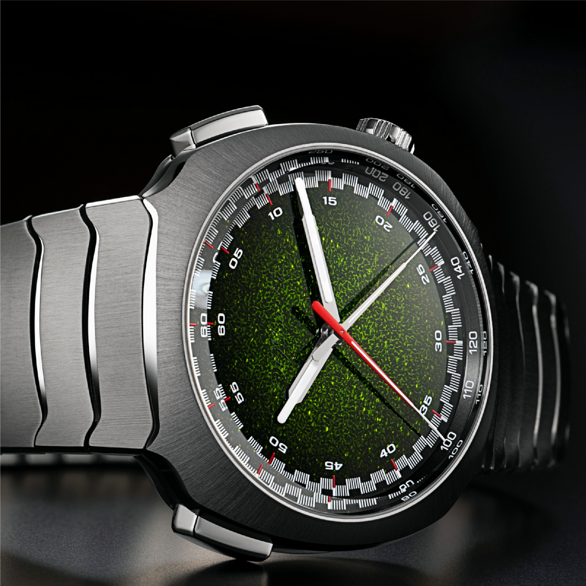 H. Moser & Cie Streamliner Flyback Chronograph Automatic – Matrix Green Fumé
