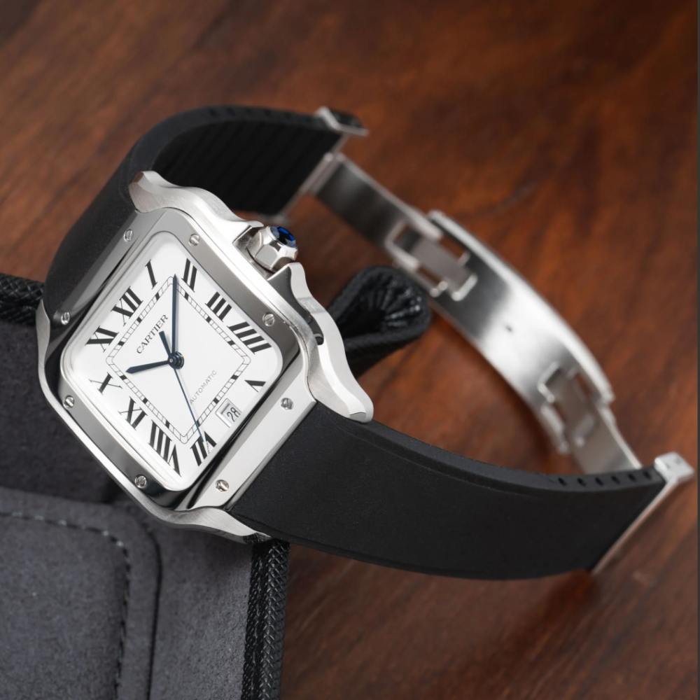 Cartier santos alligator discount strap