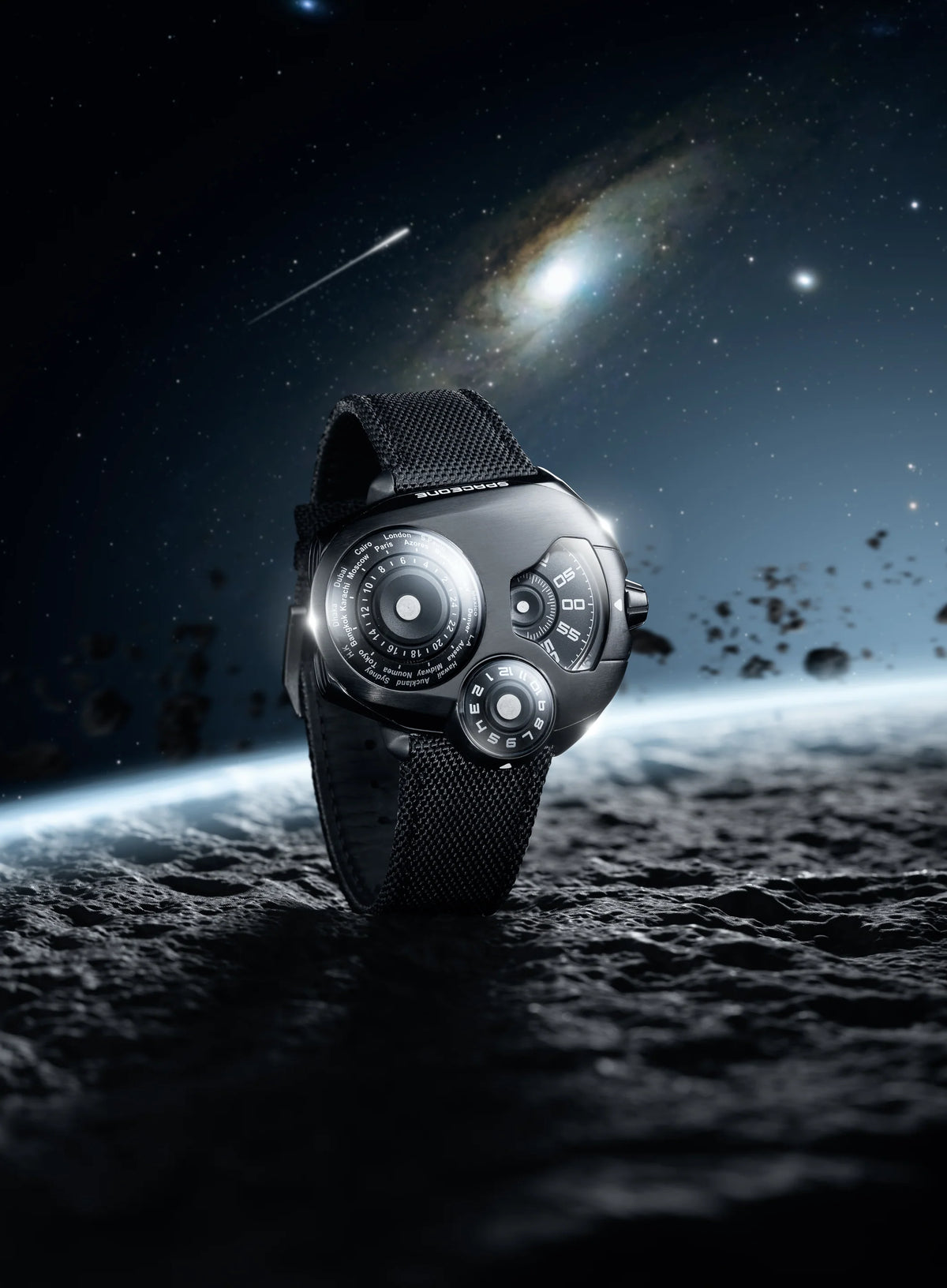Spaceone Worldtimer Black