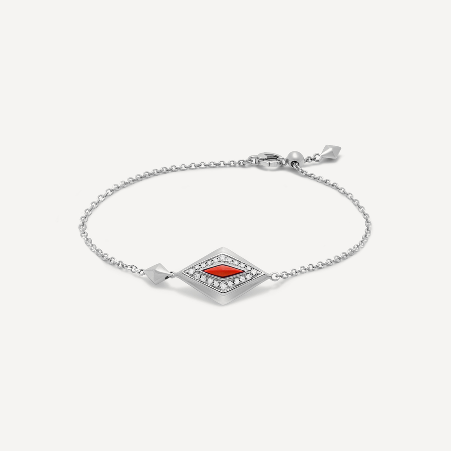 By ZAYA Lumira Delights Slider Bracelet White Gold