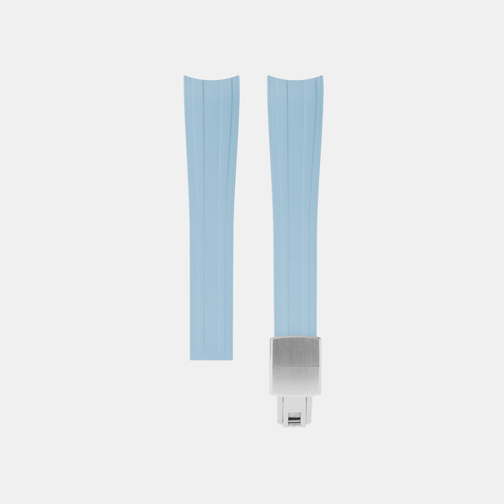 Delugs CTS Rubber Strap for Omega Speedmaster – Baby blue