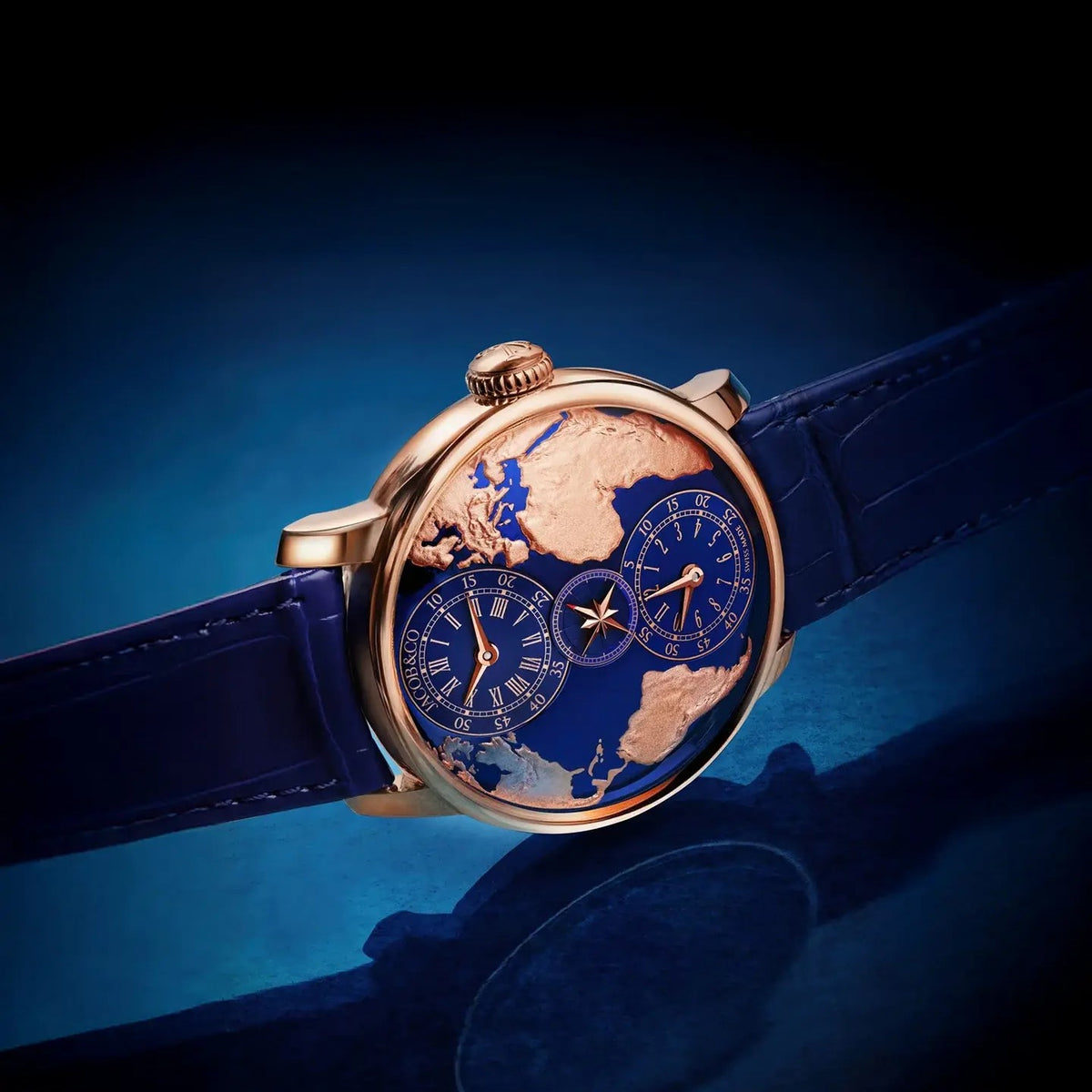 JACOB & CO The World Is Yours Dual Time Zone Rose Gold