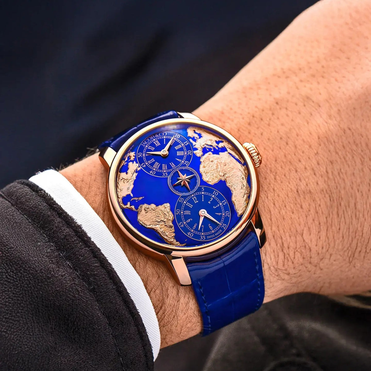 JACOB & CO The World Is Yours Dual Time Zone Rose Gold
