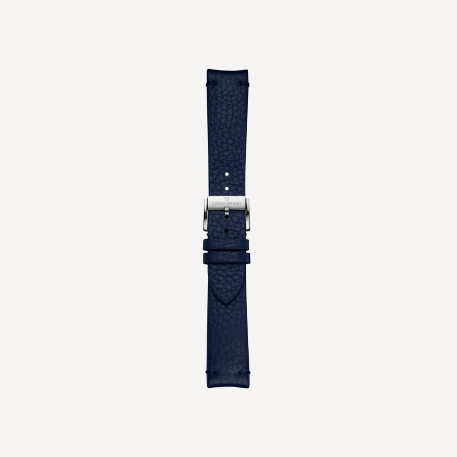 Louis Erard Dark Blue Grained Calf Leather Strap XS