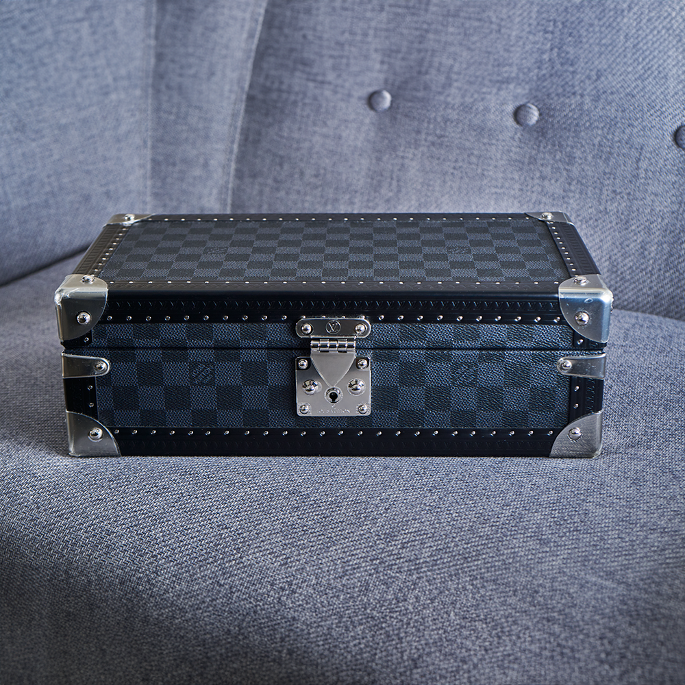 Louis Vuitton 8 watch case in Damier Graphite Canvas