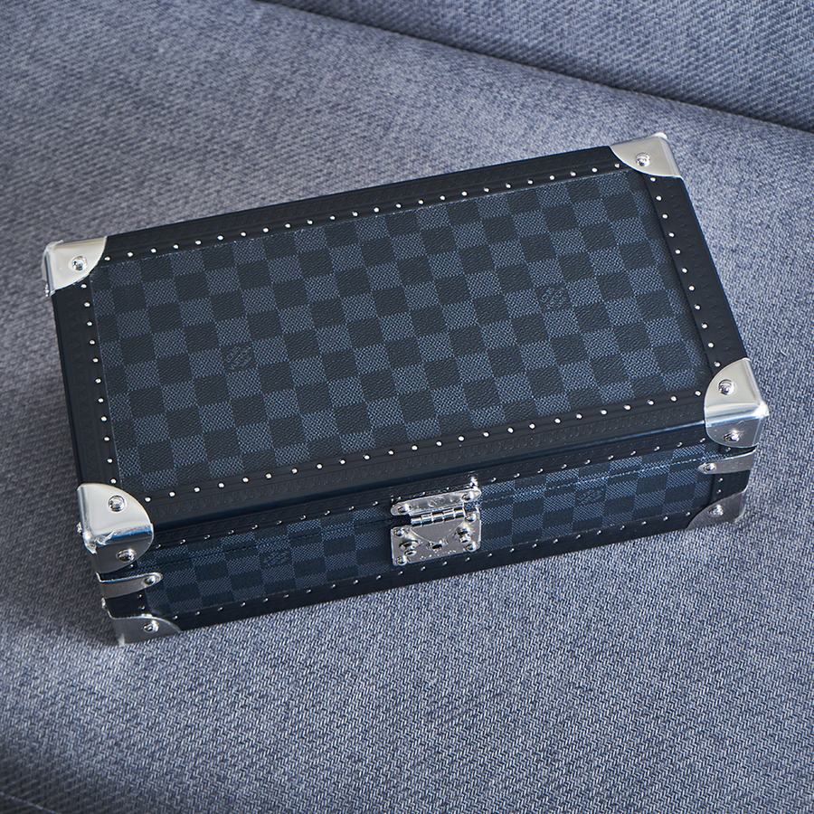 Louis Vuitton 8 watch case in Damier Graphite Canvas