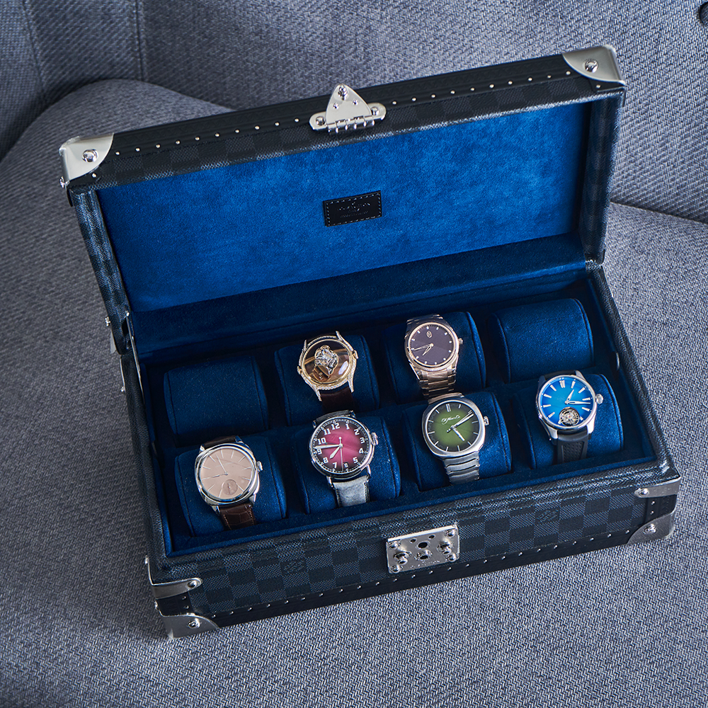 Louis Vuitton 8 watch case in Damier Graphite Canvas
