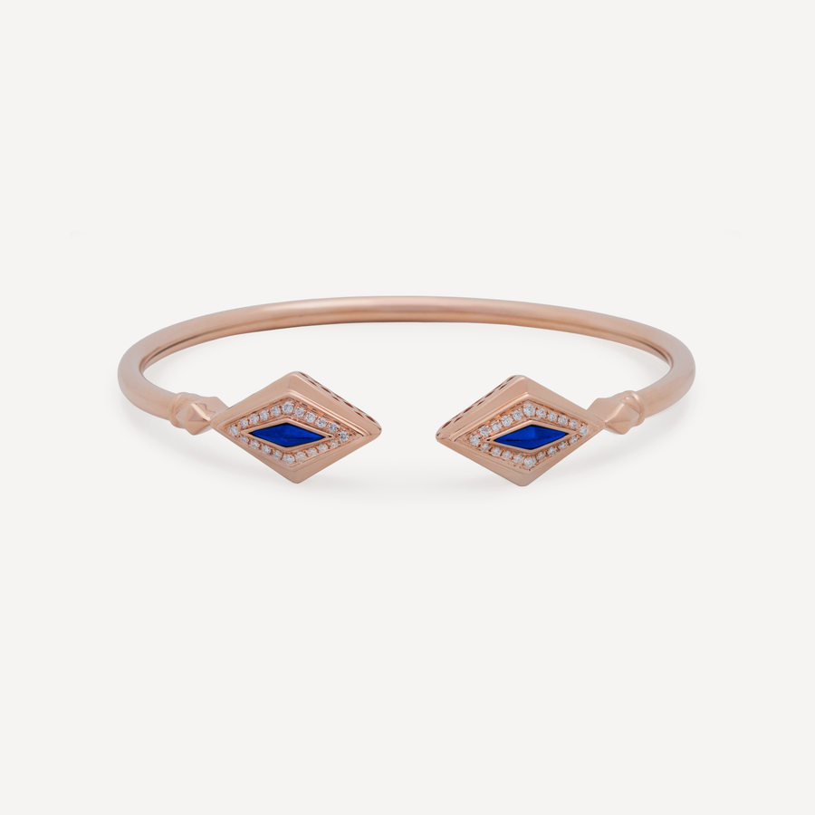 By ZAYA Lumira Bleu Open Bangle