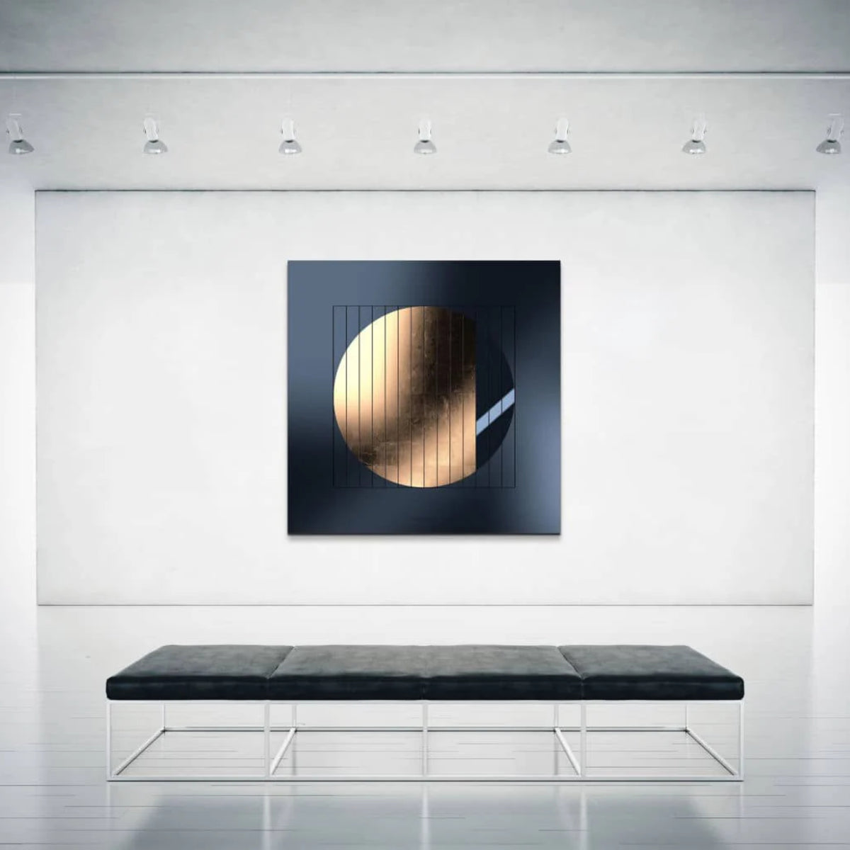 Qlocktwo Moon 90 Midnight Moon Gold