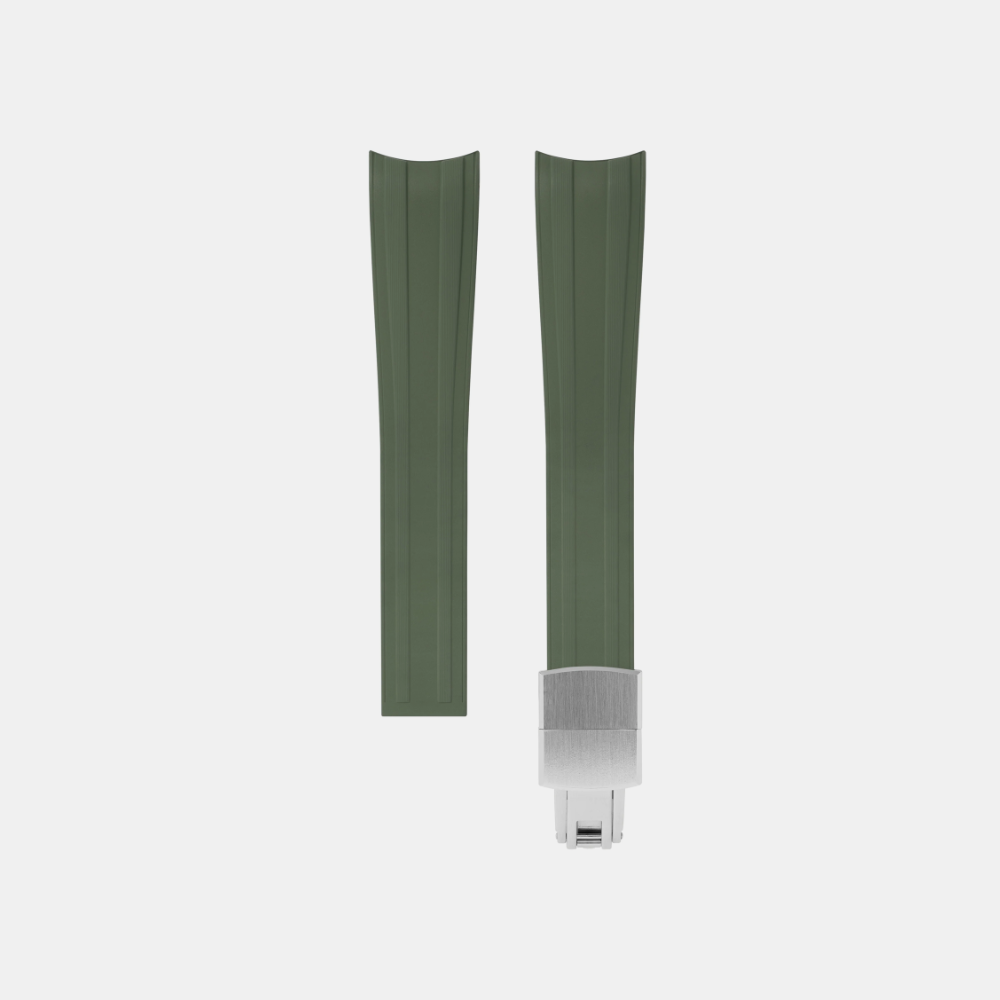 Delugs CTS Rubber Strap for Omega Speedmaster – Olive Green