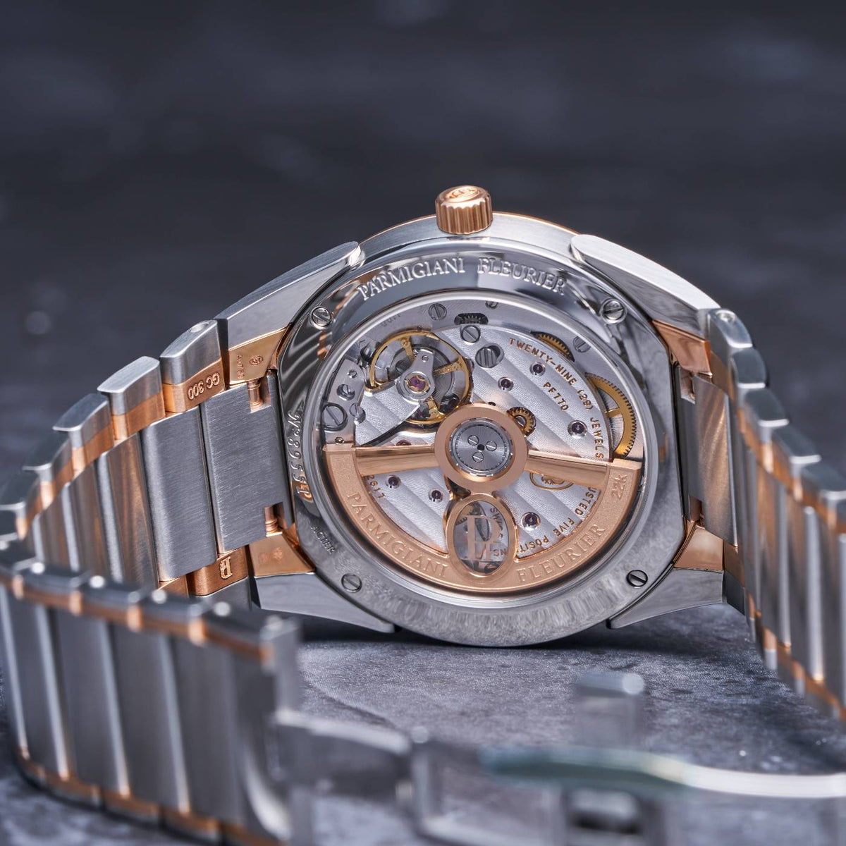Parmigiani Fleurier Tonda PF Automatic Steel Rose Gold White Citrine Set