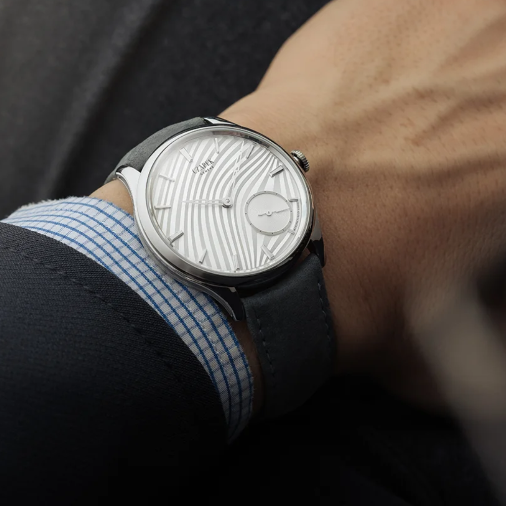 CZAPEK Promenade Plisse Pearl White