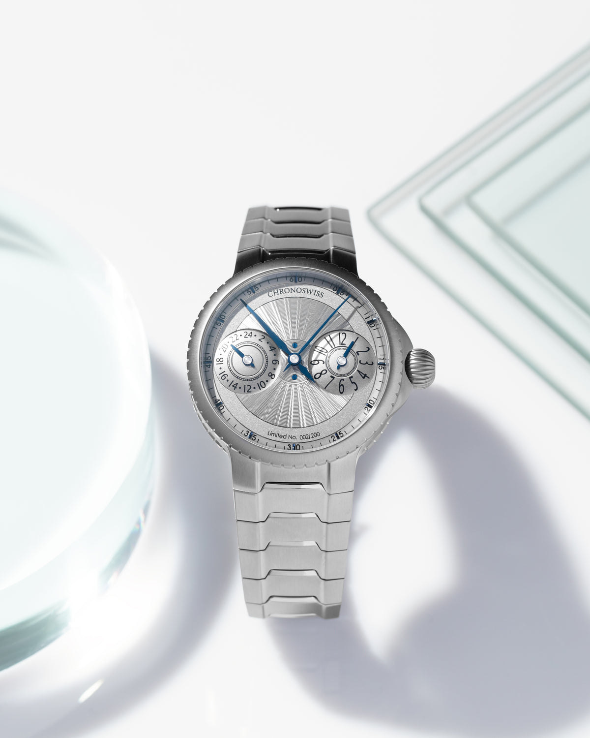 chronoswiss PULSE GMT Silver Guilloché
