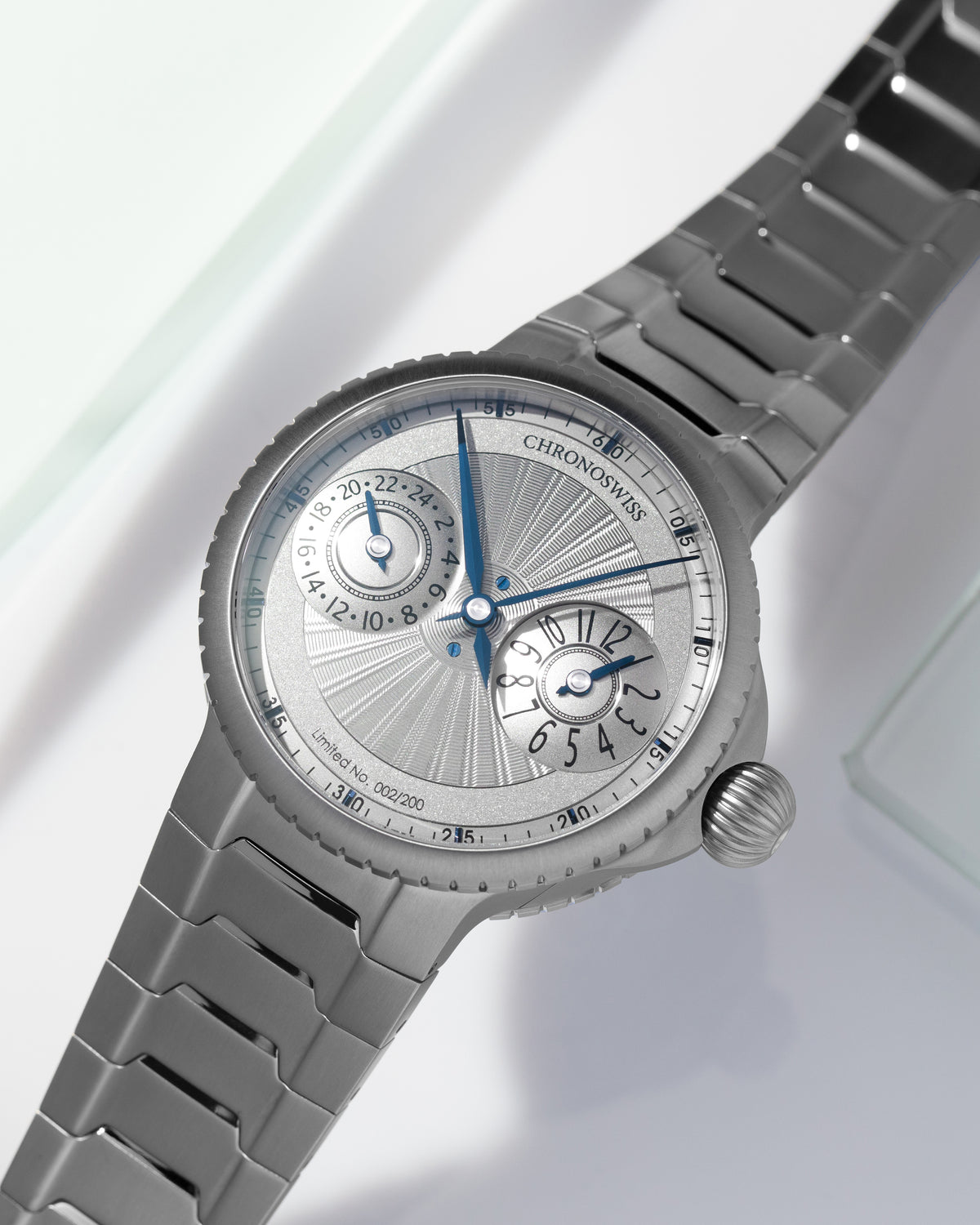 chronoswiss PULSE GMT Silver Guilloché