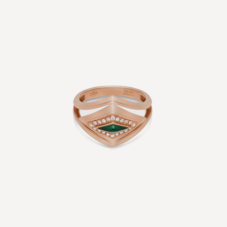 By ZAYA Lumira Delights Halo Ring Rose Gold