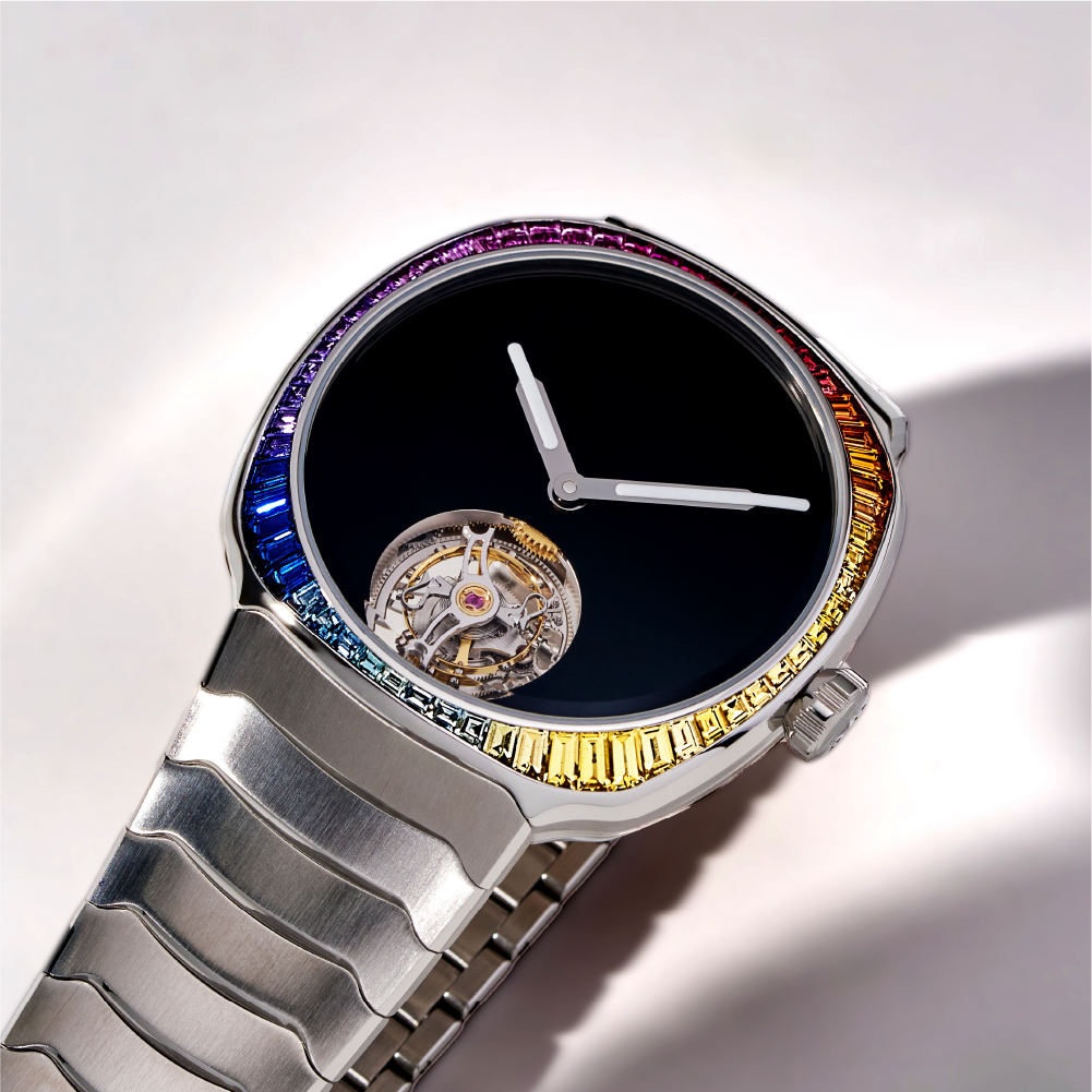 H. Moser & Cie Streamliner Tourbillon Rainbow Vantablack®