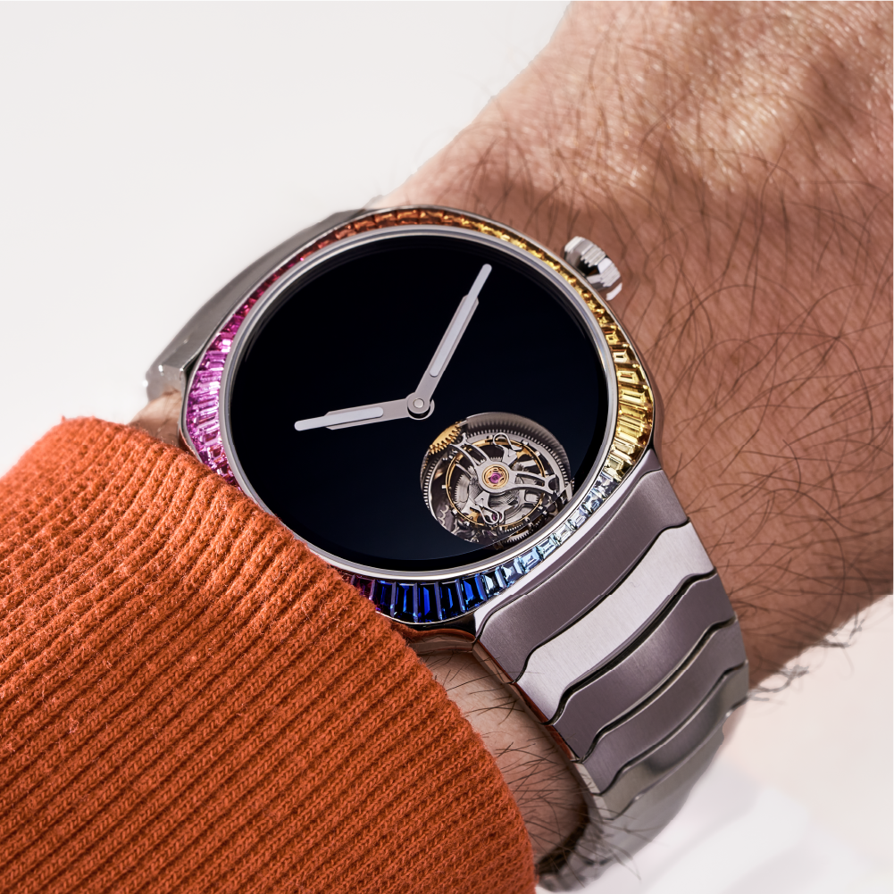 H. Moser & Cie Streamliner Tourbillon Rainbow Vantablack®