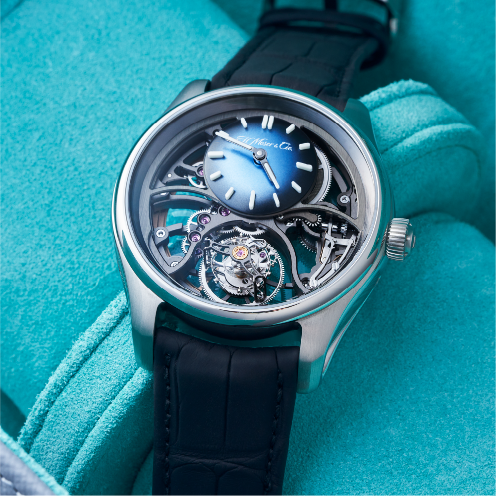 H. Moser & Cie Pioneer Cylindrical Tourbillon Skeleton