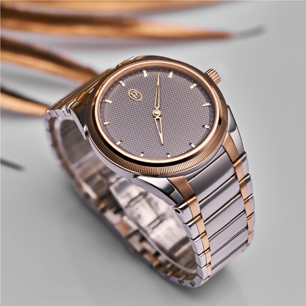 Parmigiani Fleurier Tonda PF Automatic Steel Rose Gold Sand Grey