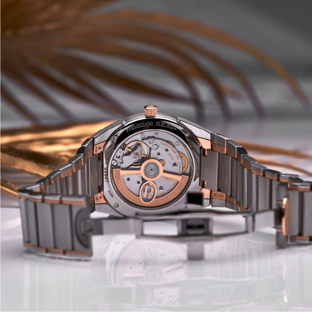 Parmigiani Fleurier Tonda PF Automatic Steel Rose Gold Sand Grey