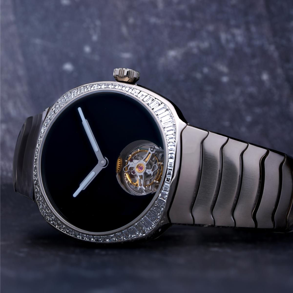 H. Moser & Cie Streamliner Tourbillon White gold Vantablack®