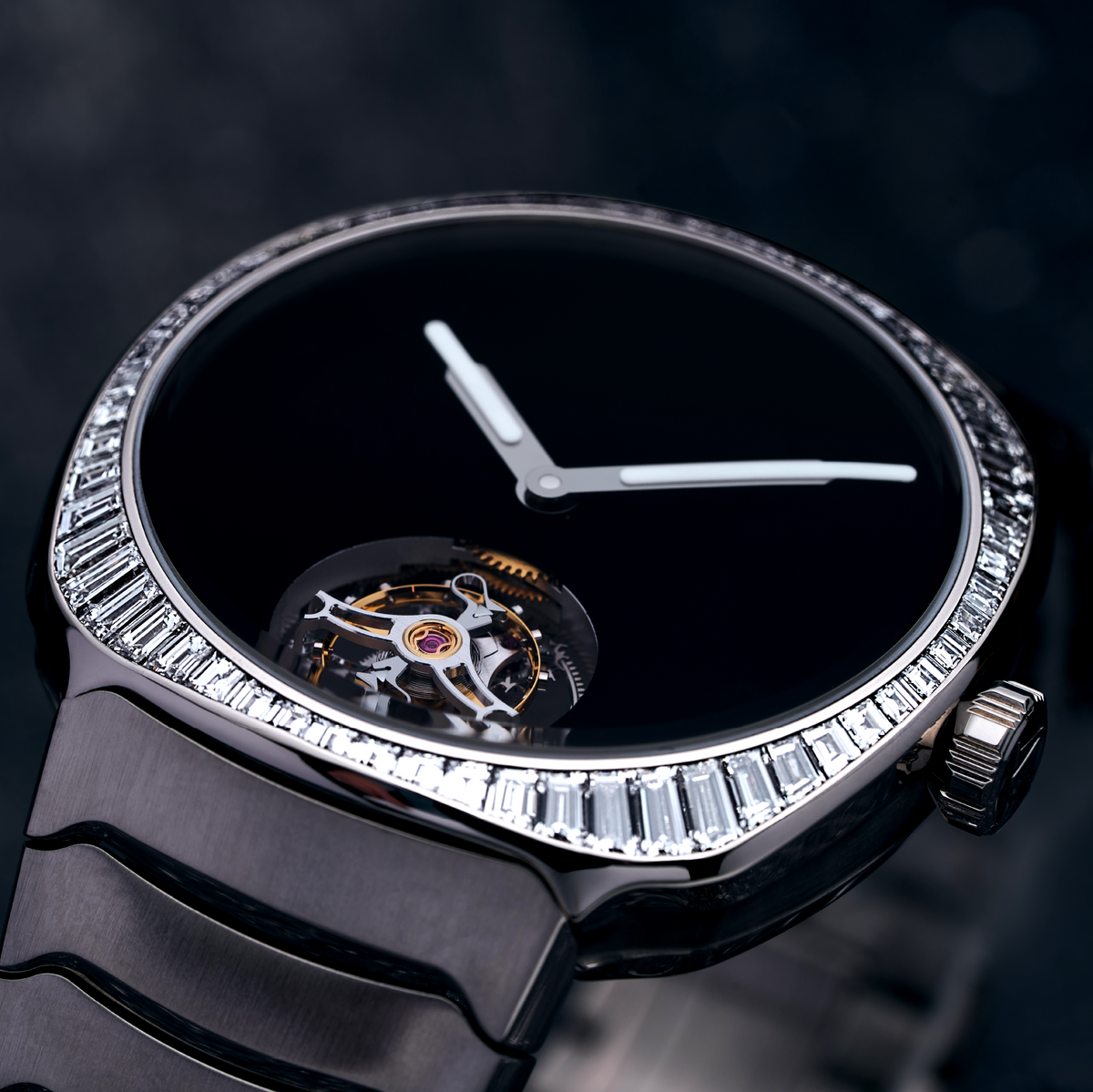 H. Moser & Cie Streamliner Tourbillon White gold Vantablack®