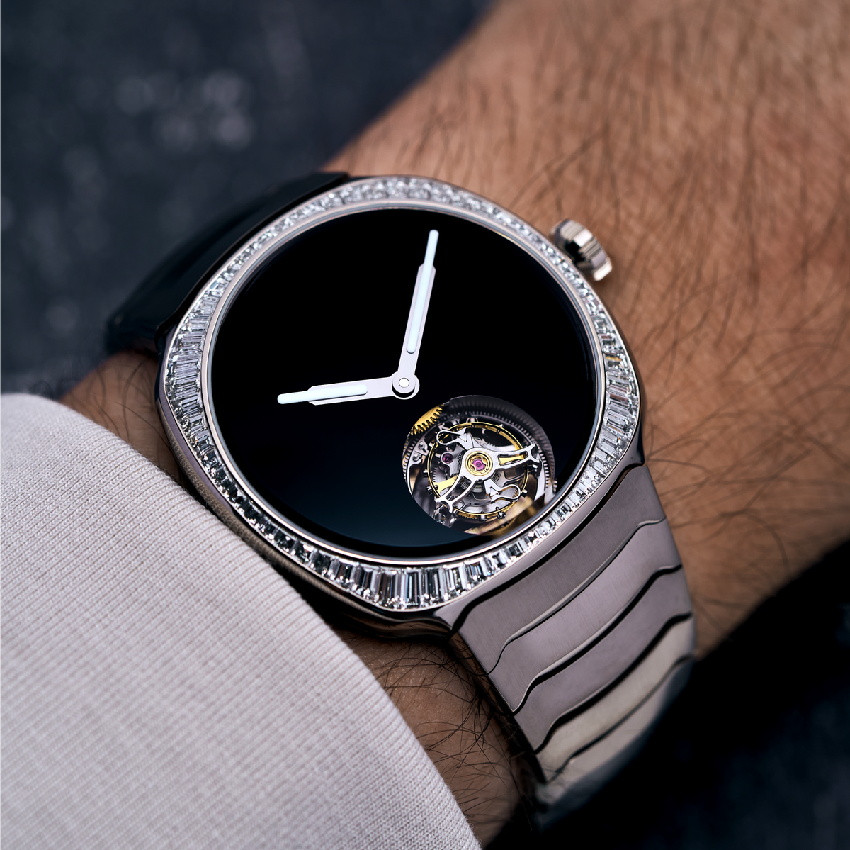 H. Moser & Cie Streamliner Tourbillon White gold Vantablack®