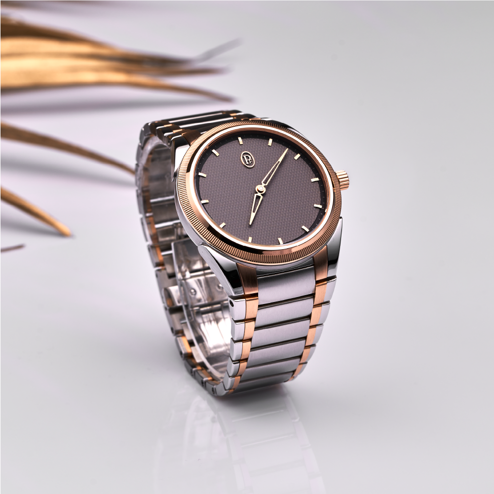 Parmigiani Fleurier Tonda PF Automatic Steel Rose Gold Sand Grey