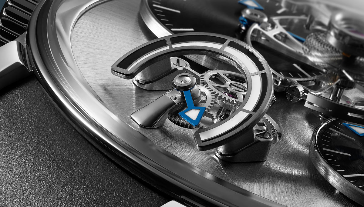 MB&F LM1 EVO in titanium, up close