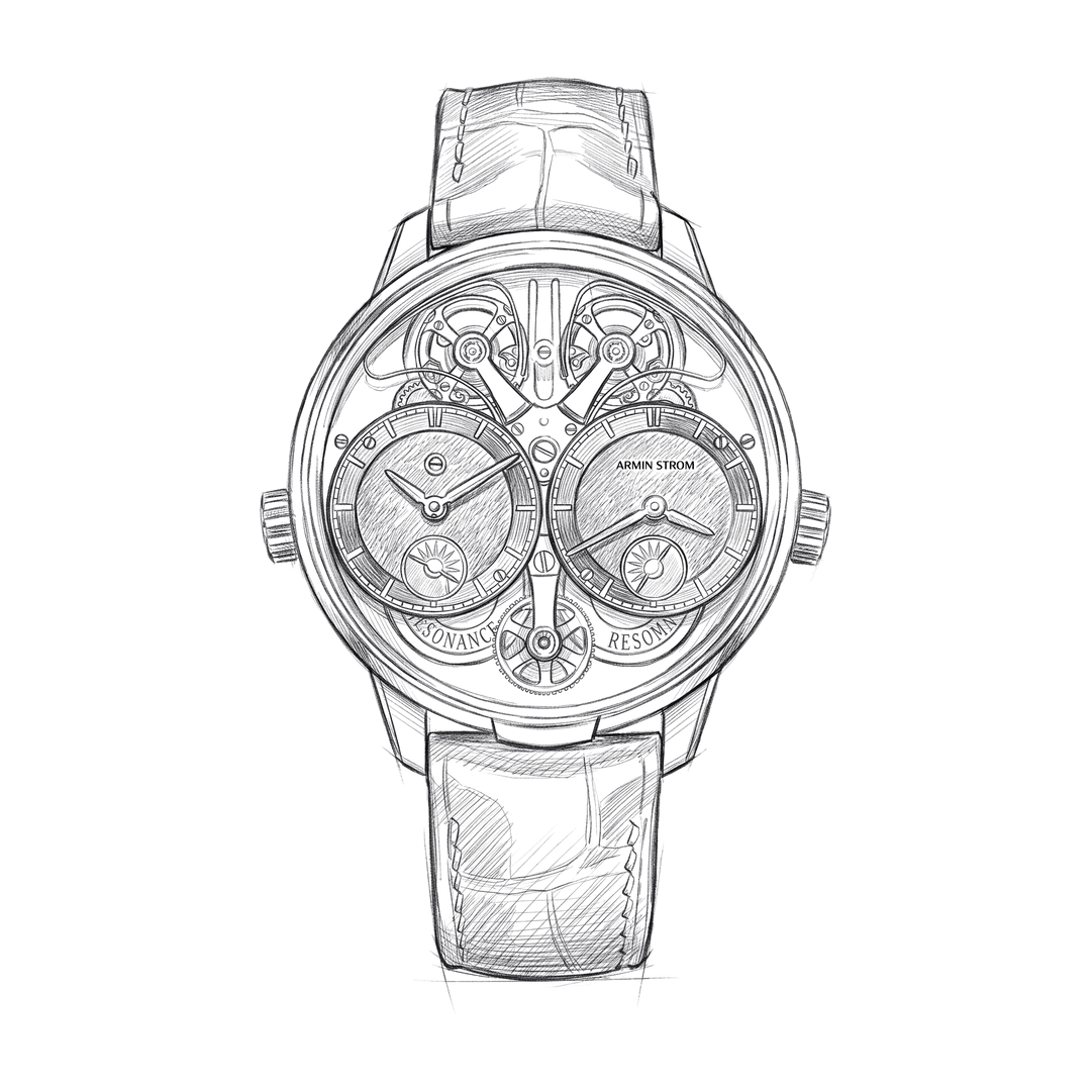 Armin Strom Dual Time Resonance: pencil drawing