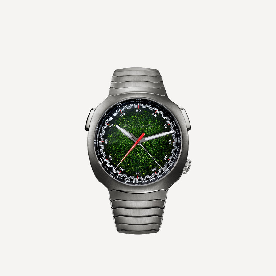 H. Moser & Cie Streamliner Flyback Chronograph Automatic – Matrix Green Fumé