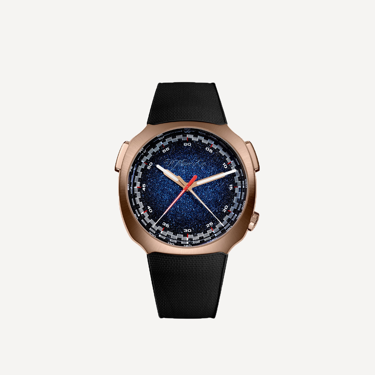 H. Moser & Cie Streamliner Flyback Chronograph Automatic – Midnight Blue Fumé