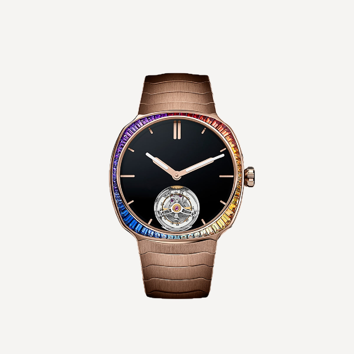 H. Moser & Cie Streamliner Tourbillon Rainbow Red Gold