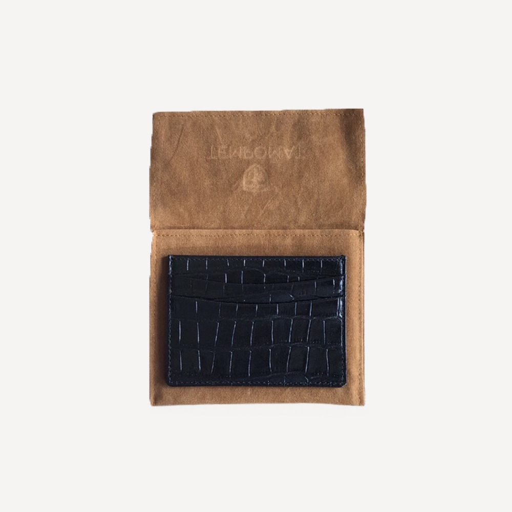 Tempomat Card Holder – Black Croco