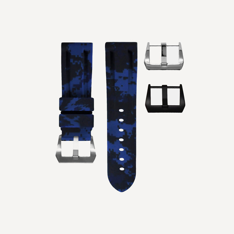 Horus Watch Straps Horus Rubber Strap for Panerai – Blue Digital