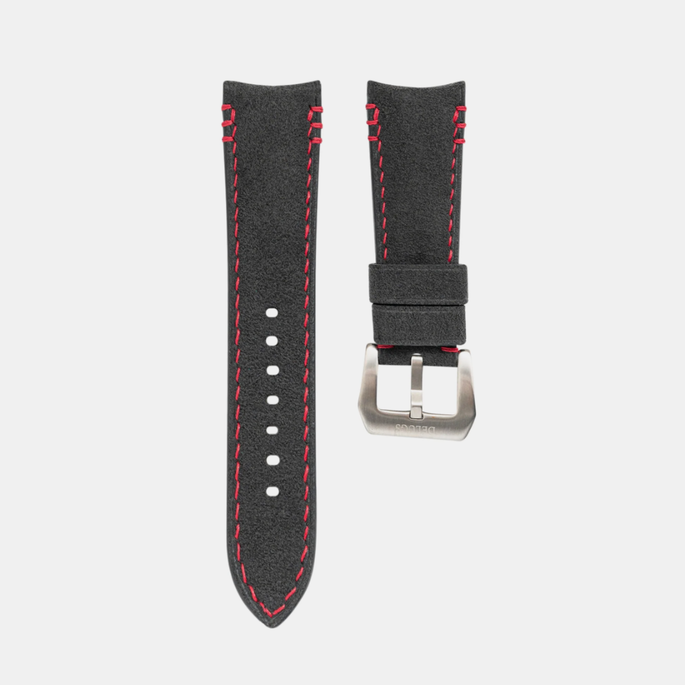 Delugs MB&F MAD1 Strap – Dark Grey Alcantara Red