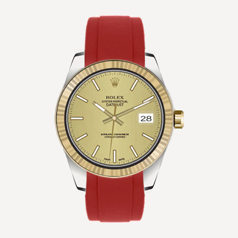 Everest Bands Date Just Rolex Rubber Strap Ref. 116***