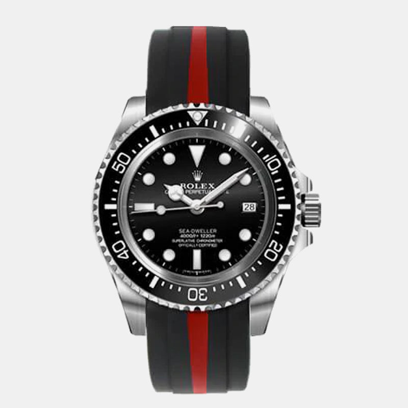 Everest Bands SeaDweller 4000/AirKing /Milgauss Rubber Strap