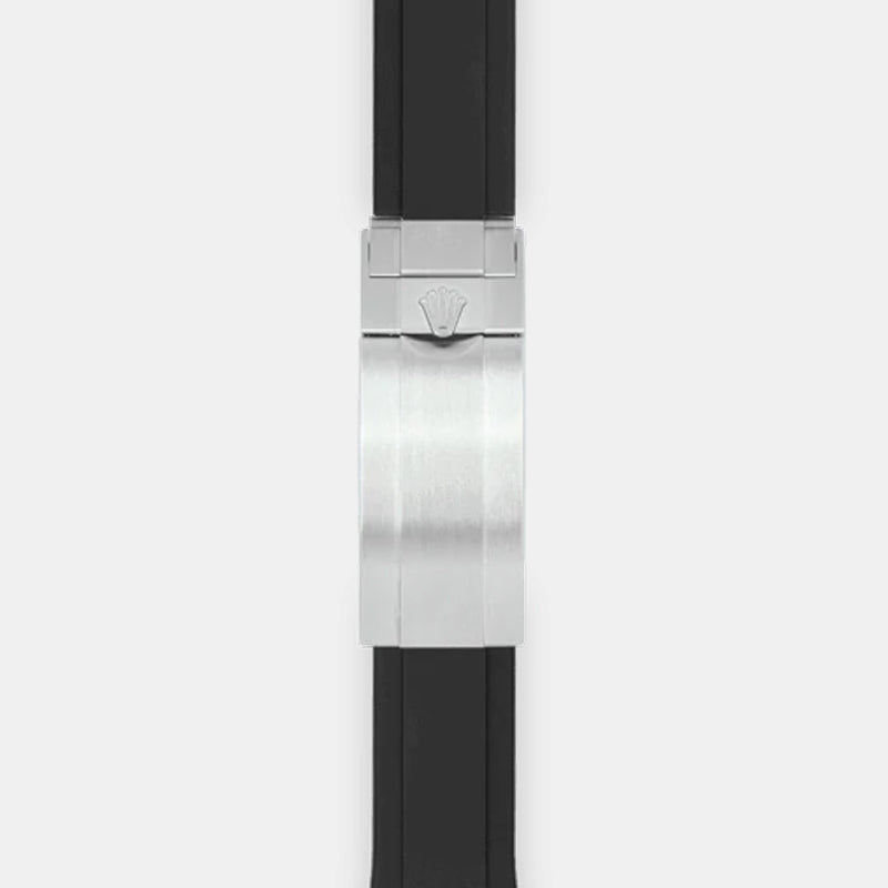 Everest Bands SeaDweller 4000/AirKing /Milgauss Rubber Strap – Black