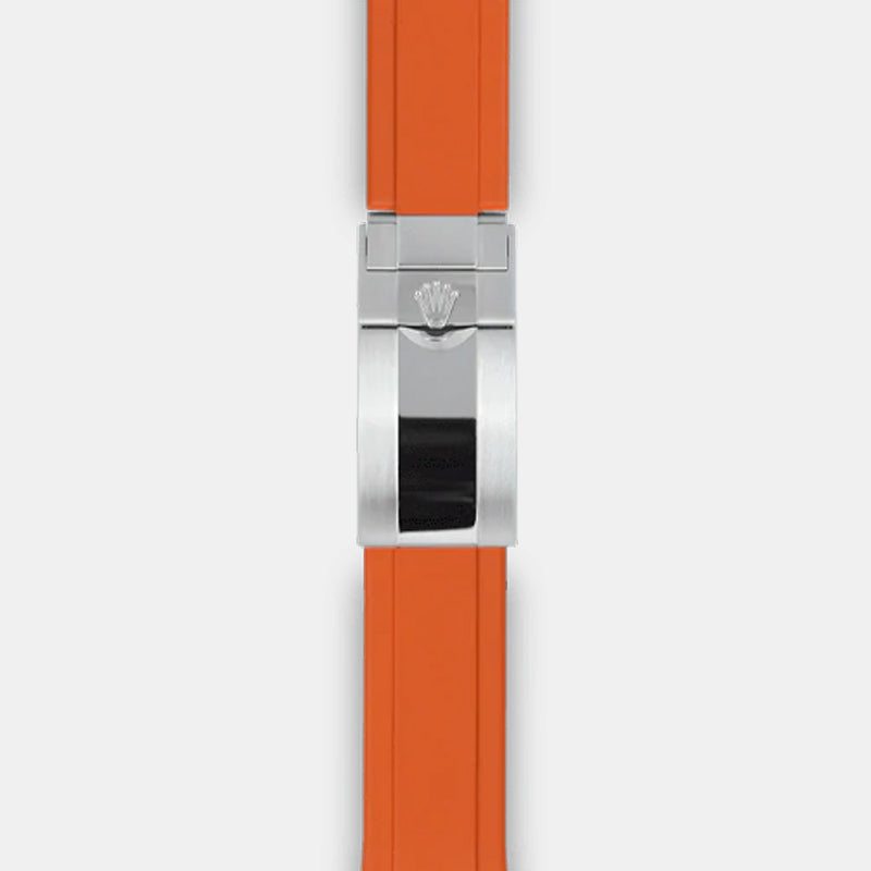 Everest Bands SeaDweller 4000/AirKing /Milgauss Rubber Strap – Orange