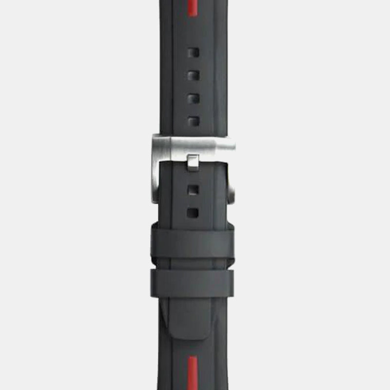 Everest Bands SeaDweller 4000/AirKing /Milgauss Rubber Strap – Black with Red Stripe