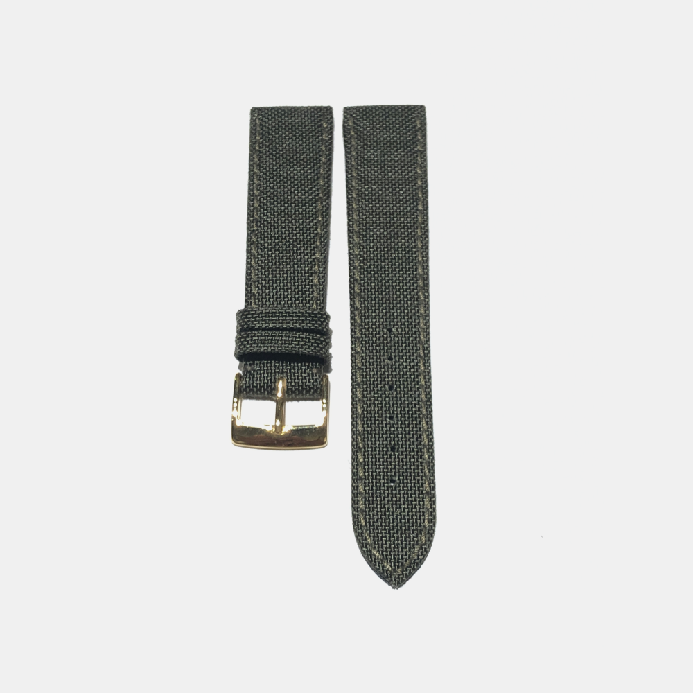 Momentum Kaufmann 20mm straps – Canvas D.Green/Gold