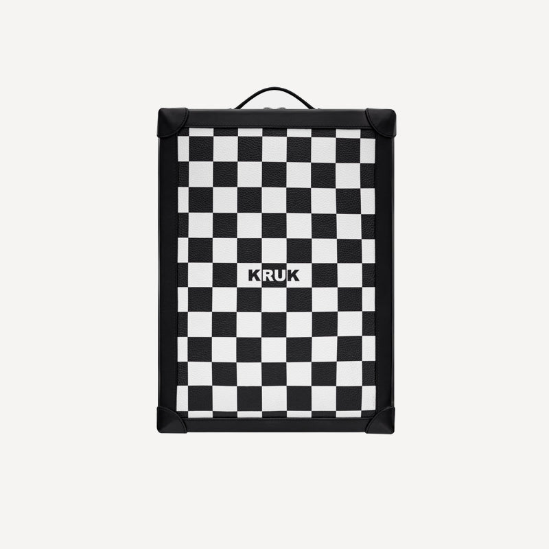 KRUK Checkered Leather Backpack
