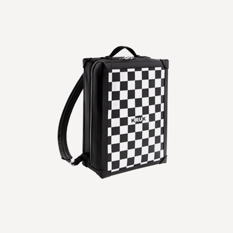 KRUK Checkered Leather Backpack