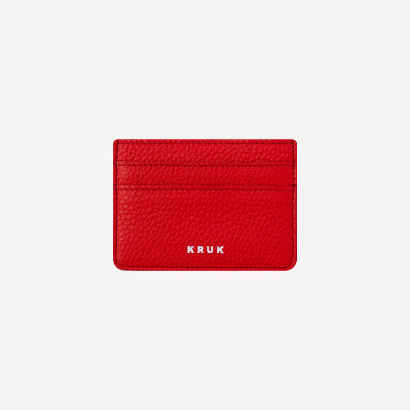 KRUK Leather Card Holder – ROSSO (RED)