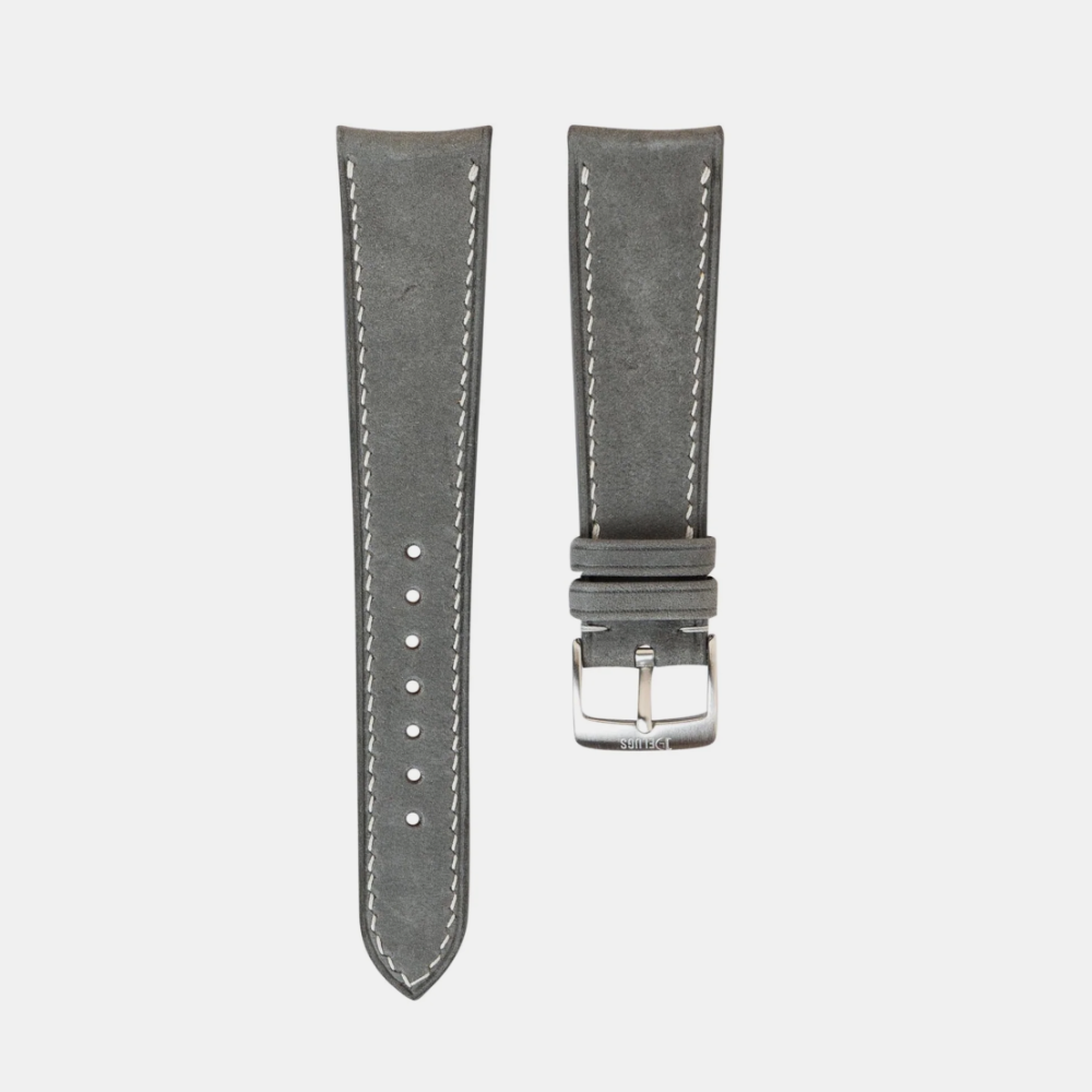 Delugs Nubuck Slim Strap- Curved – Light Grey